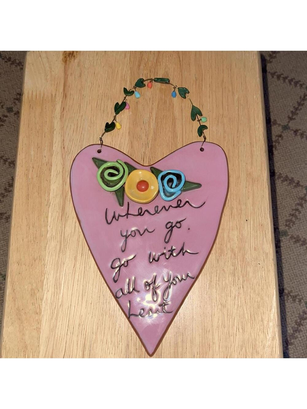 Department 56 ceramic 3D heart NWOT